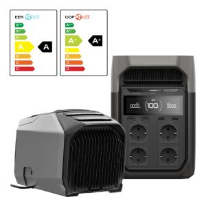 EcoFlow DELTA 3 Prenosna Elektrarna in WAVE 3 Klimatska Naprava